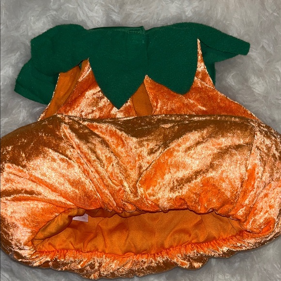 Spirit Kids Pumpkin Costume - Shiny Orange and Green - Picture 3 of 4